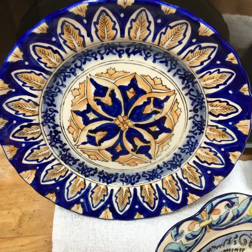 Set of 3 I Godinger hand painted decorative plates - Picture 4 of 5